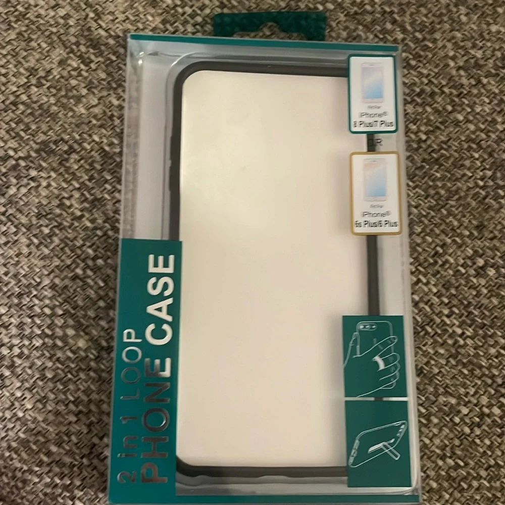 Brand new 2 in one iPhone case. Fits iPhone 6s Plus, 6 plus, 8 plus and 7 plus